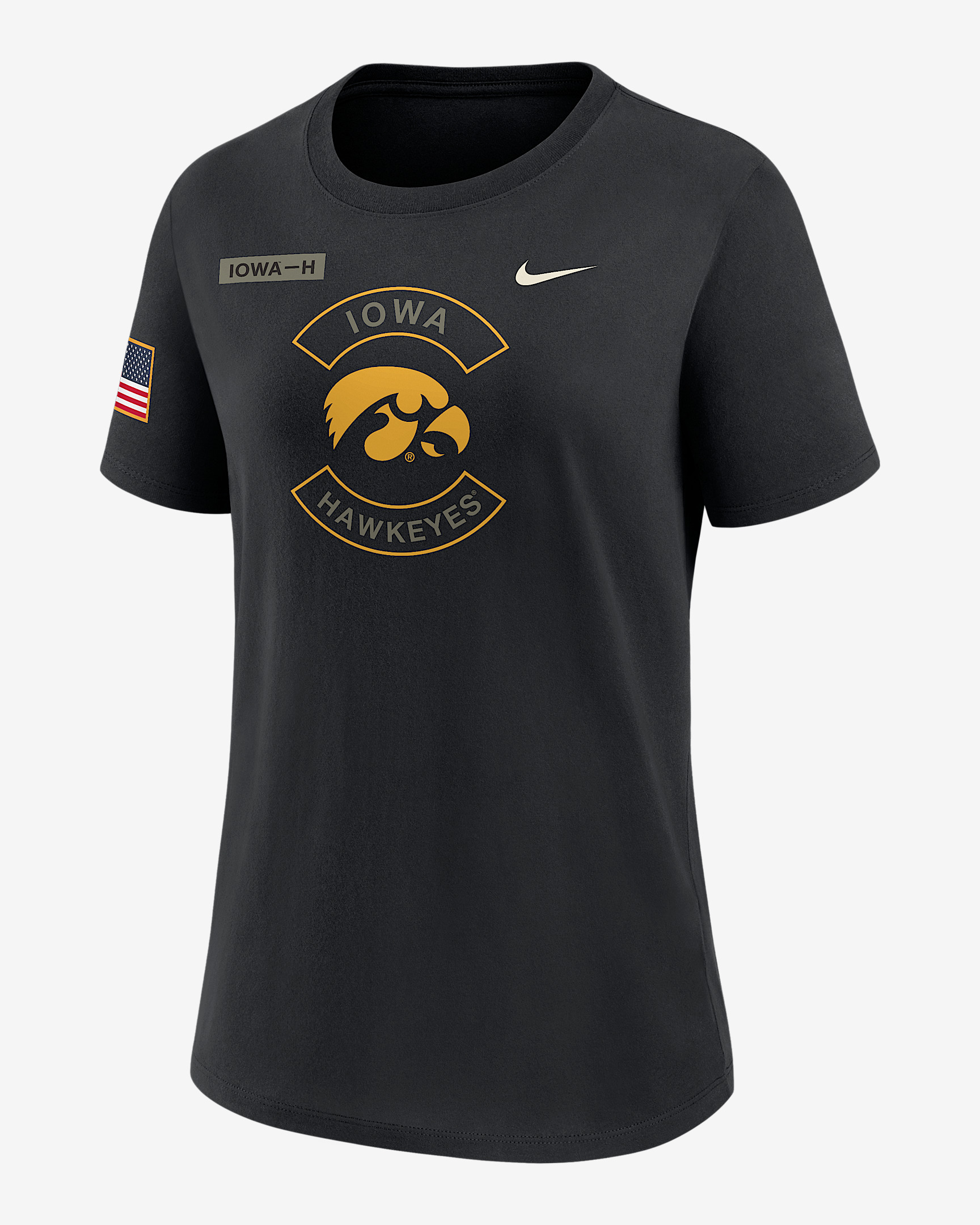 Iowa Military Appreciation Women's Nike Dri-FIT College T-Shirt - 1