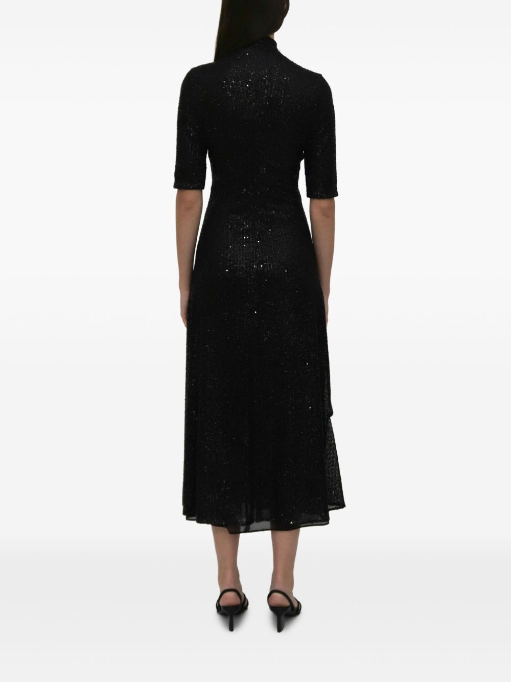 sequin-embellished midi dress - 4