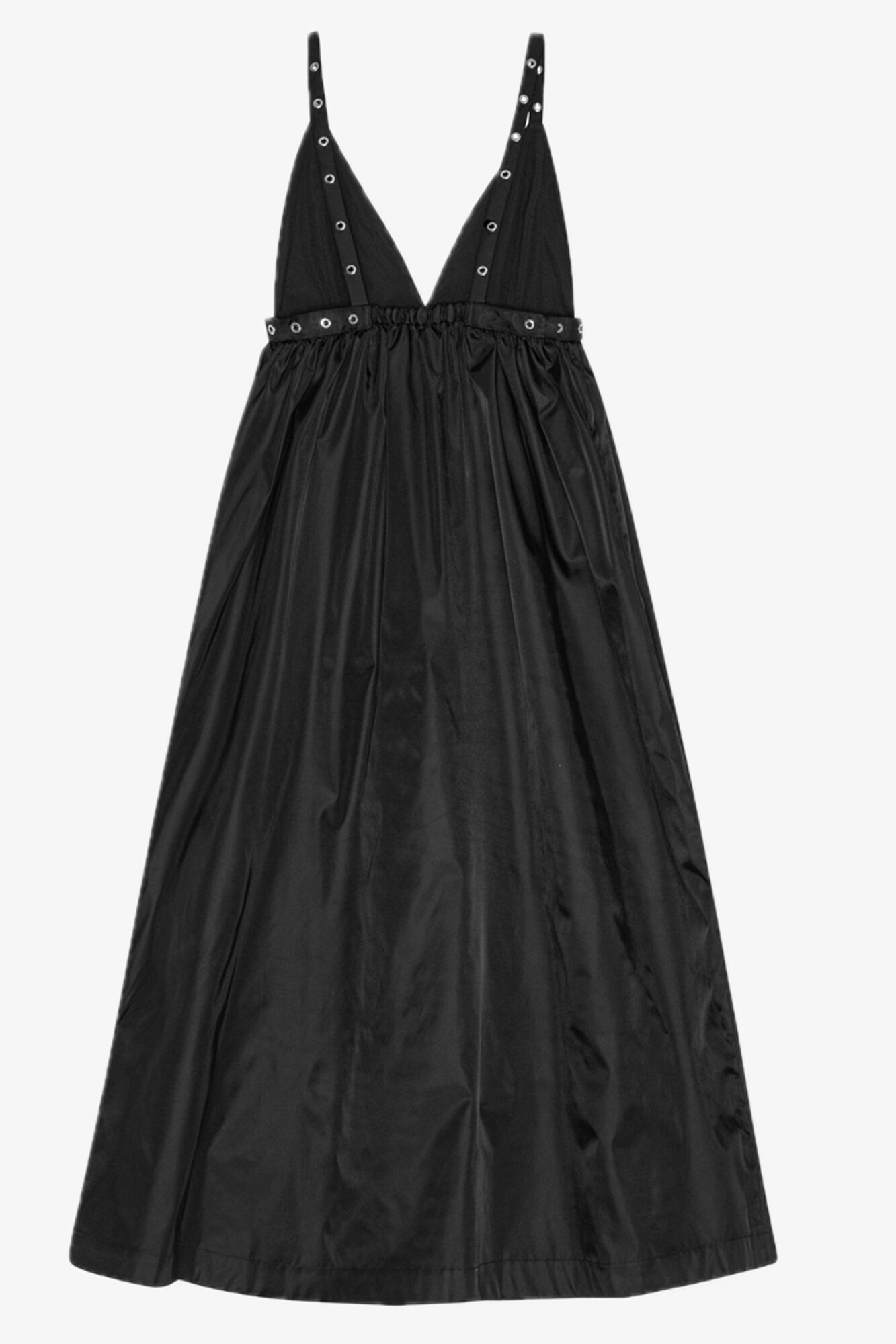 BLACK DUCHESSE NYLON STRAP DRESS - 6