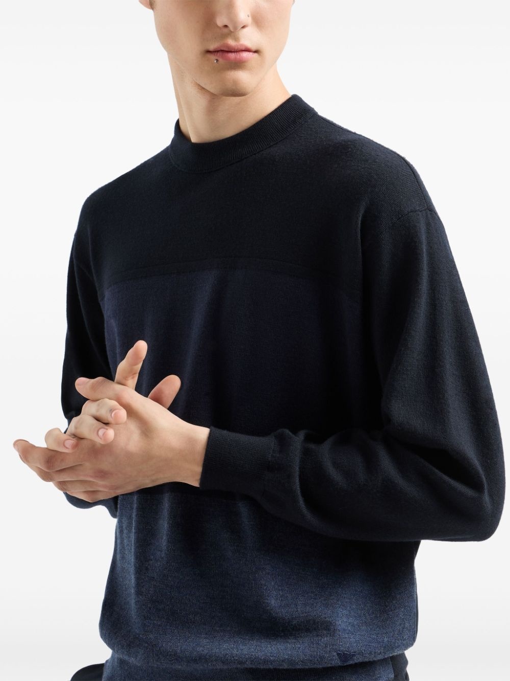 colour-block virgin-wool jumper - 4