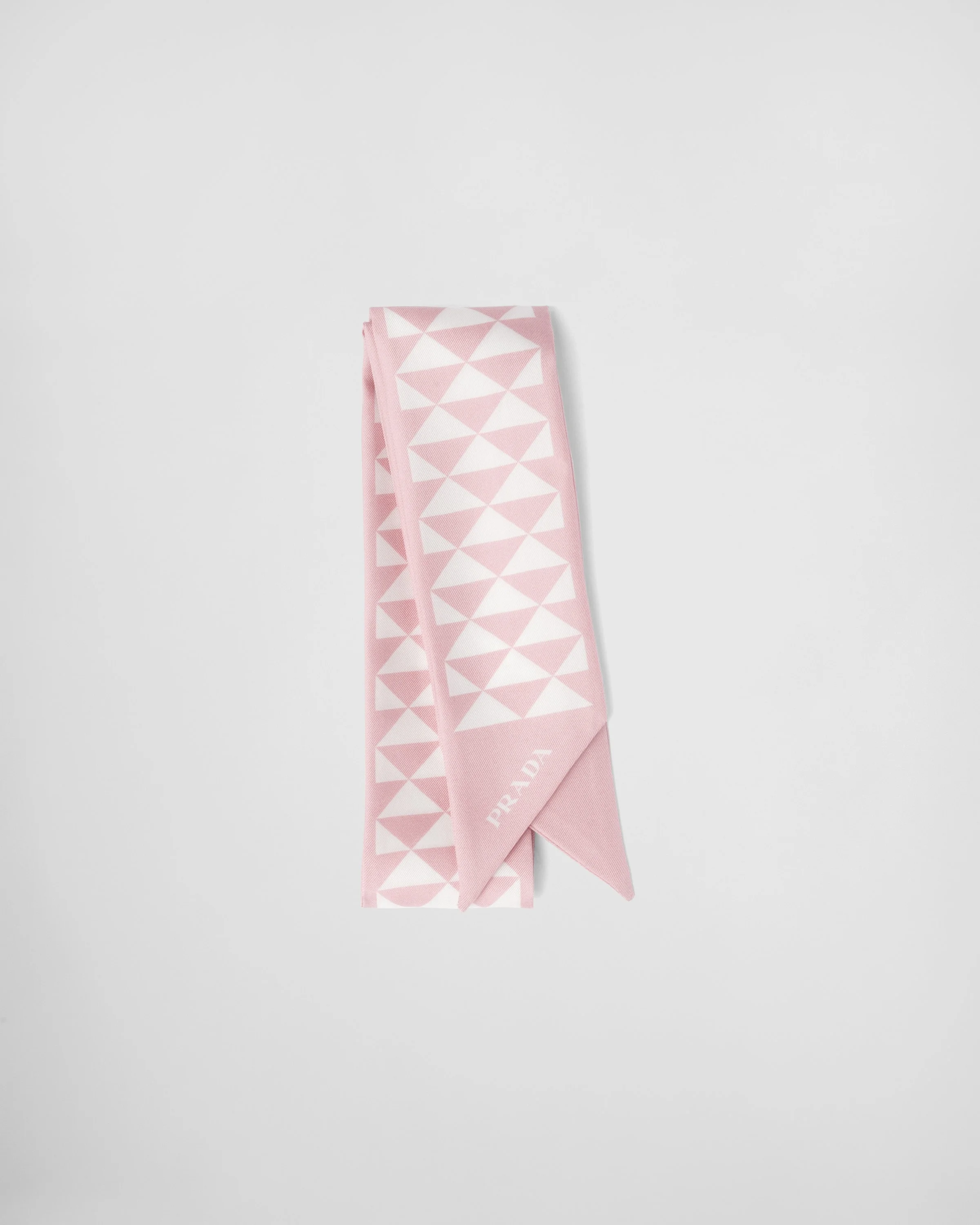 Printed silk twill scarf - 1