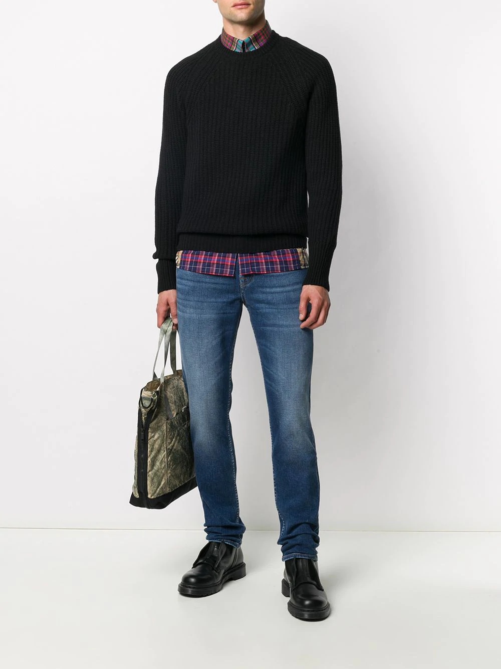 crew neck wool jumper - 2