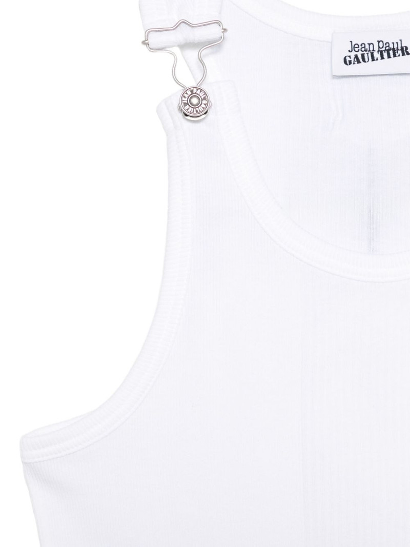 clasp-detail ribbed vest 3