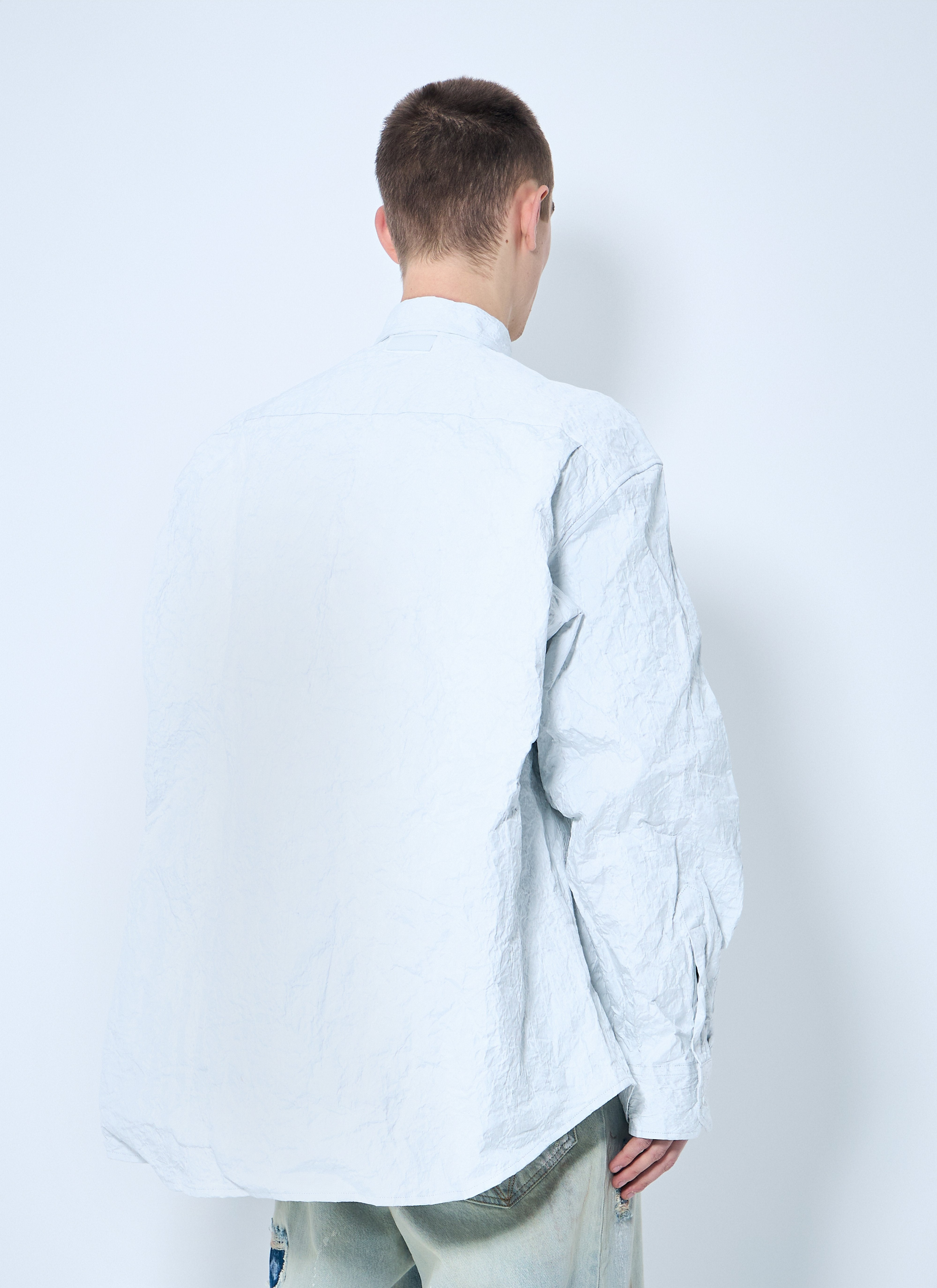 Vetements Men Metalized Wrinkled Shirt - 4