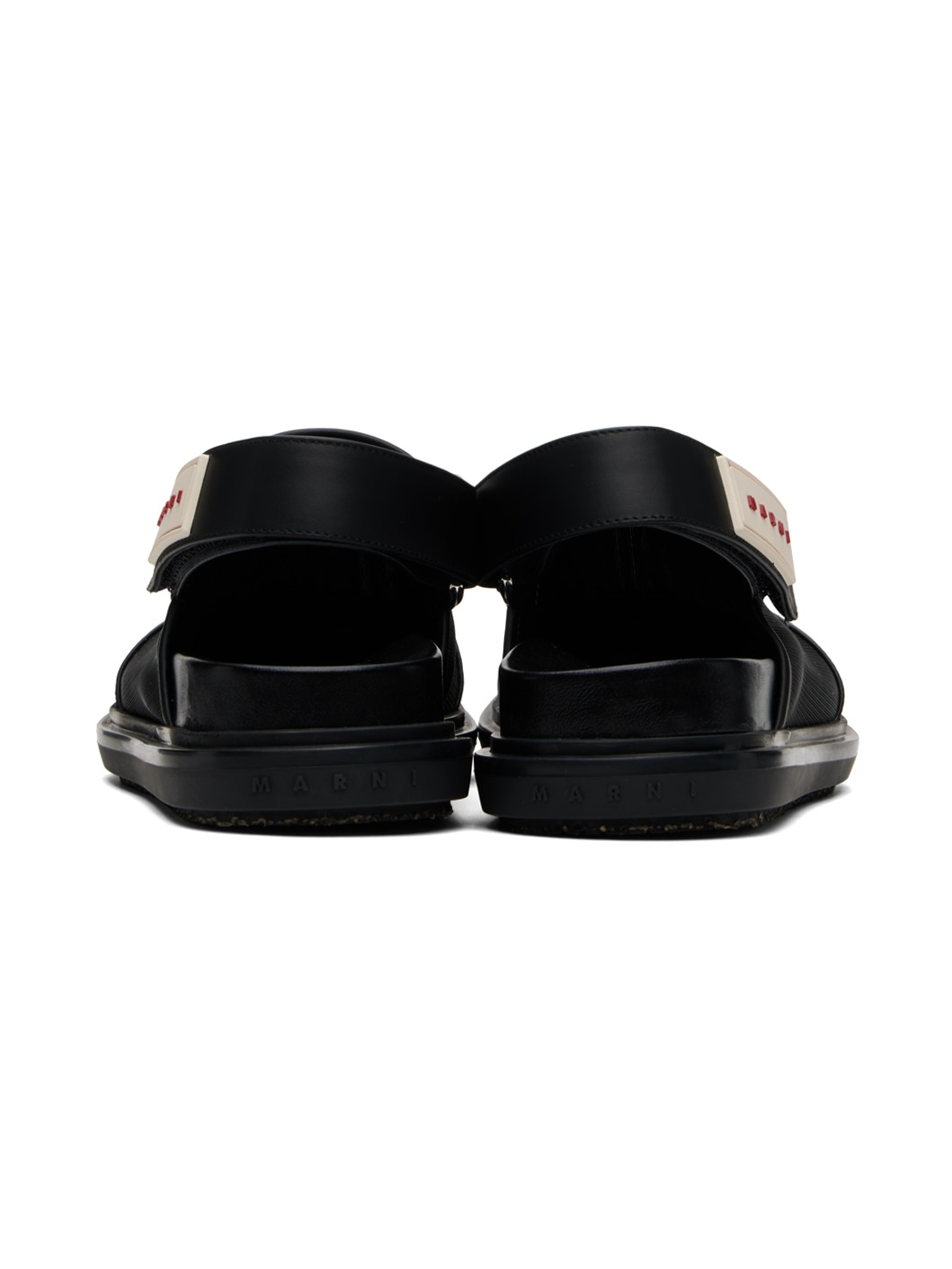 Black Back Strap Mules - 2