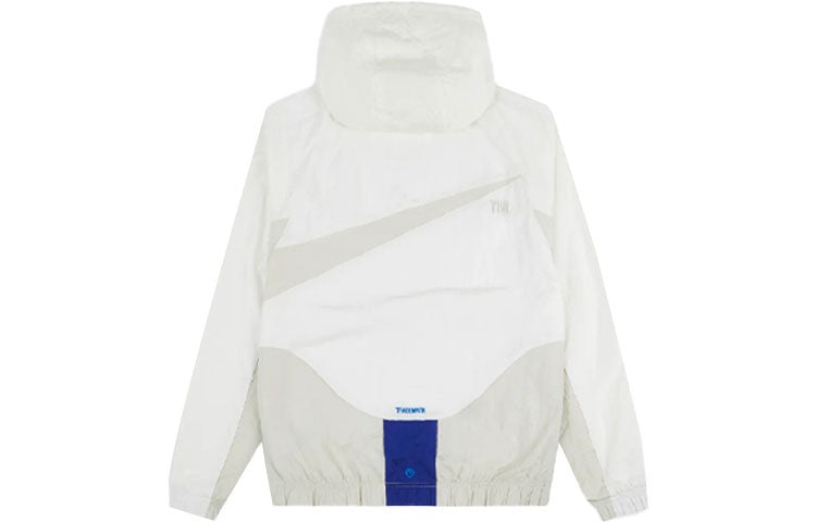 Nike Sportswear Swoosh Large Logo hooded Woven Jacket White DD5968-133 - 2