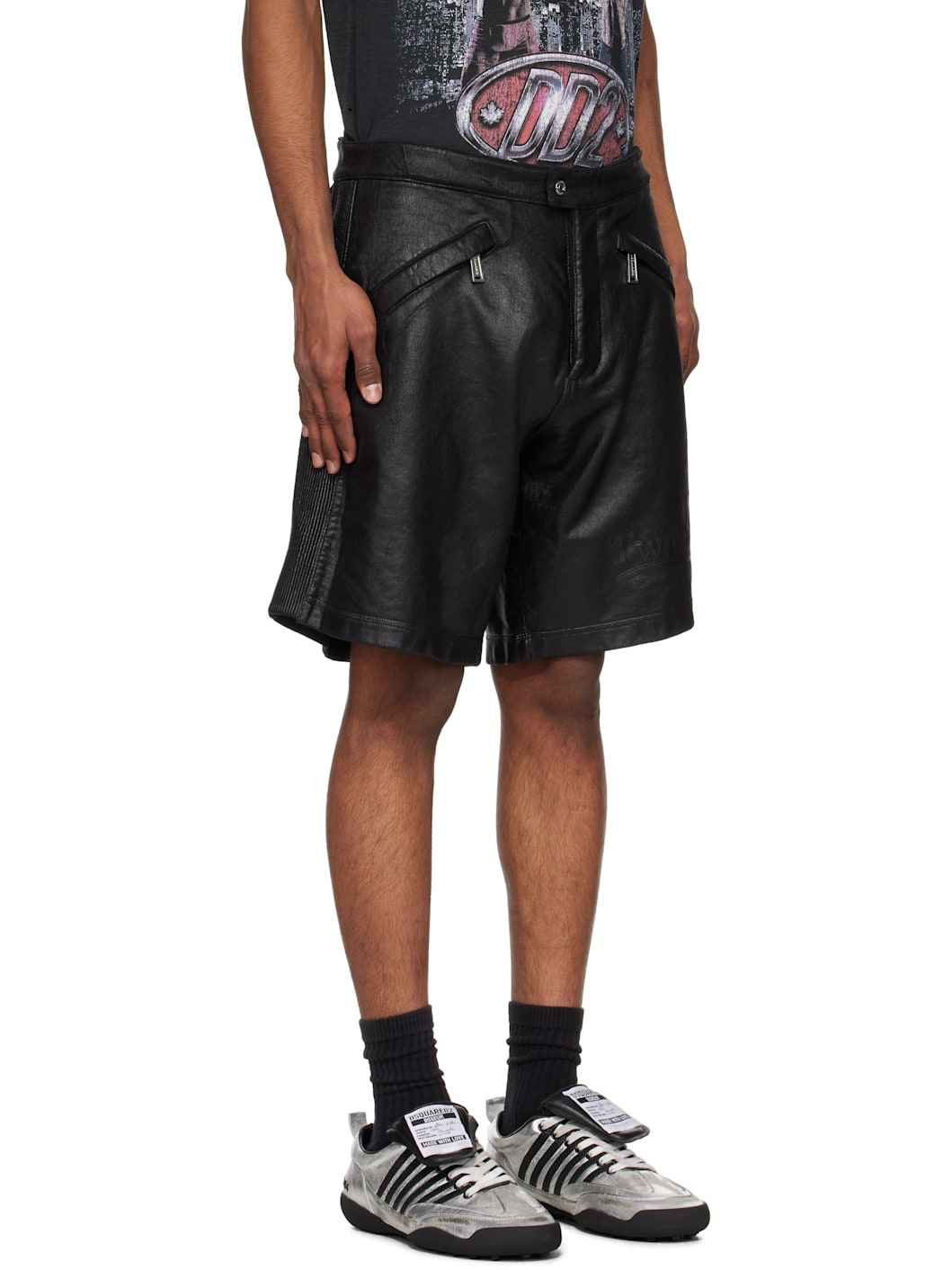 Black Big Boxer Biker Shorts - 2
