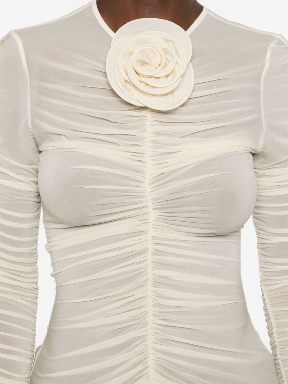 floral-appliqué top - 5