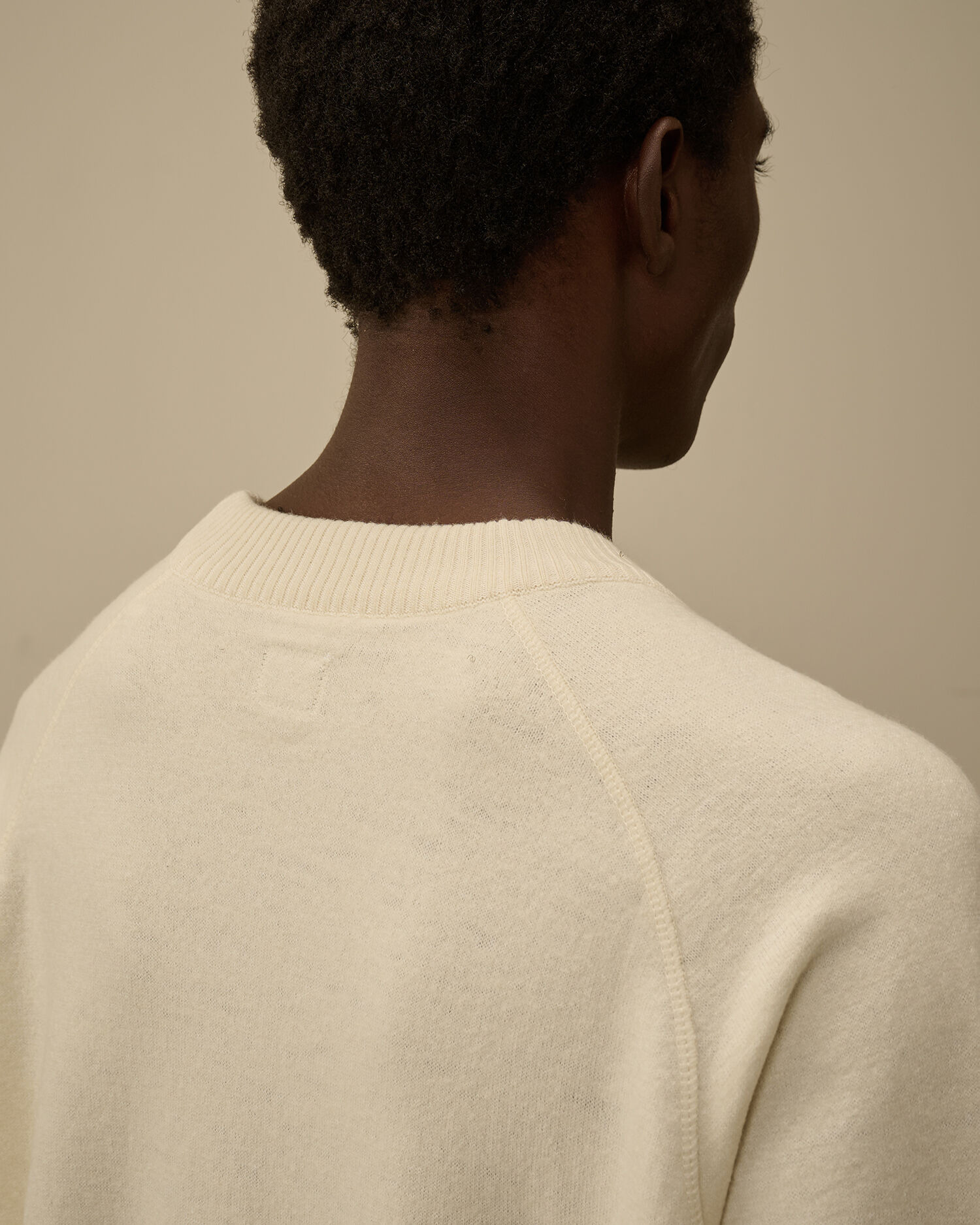 Merino Wool Felted Crewneck Lens Sweater - 6
