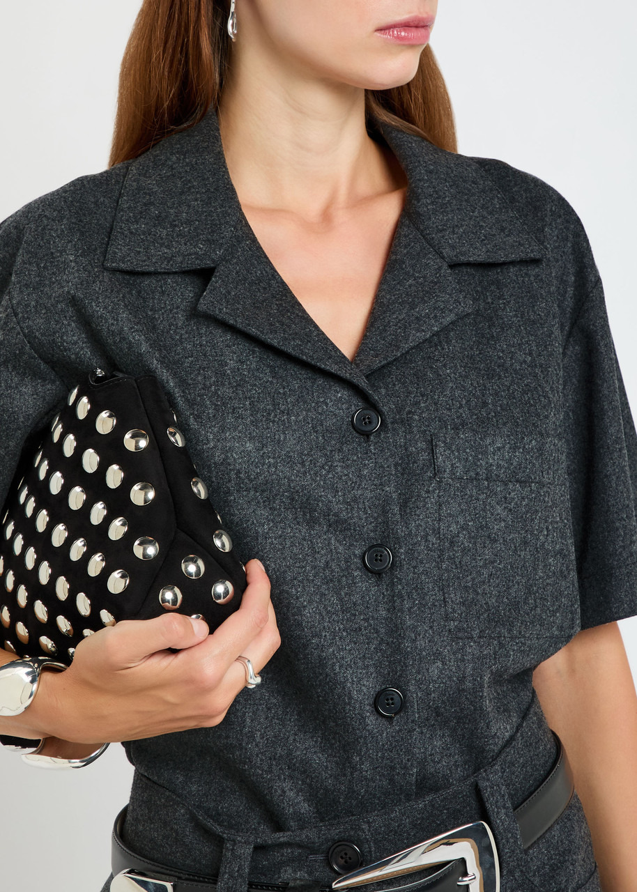 Khaite Riordan Melange Wool-blend Shirt - 5