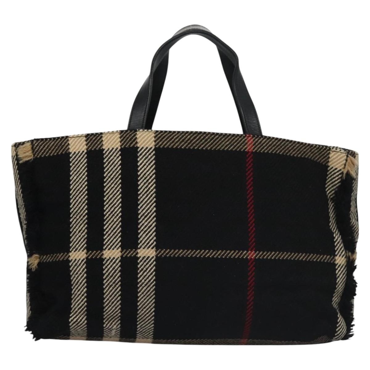 Burberry Nova Check Hand Bag Canvas Black - 2