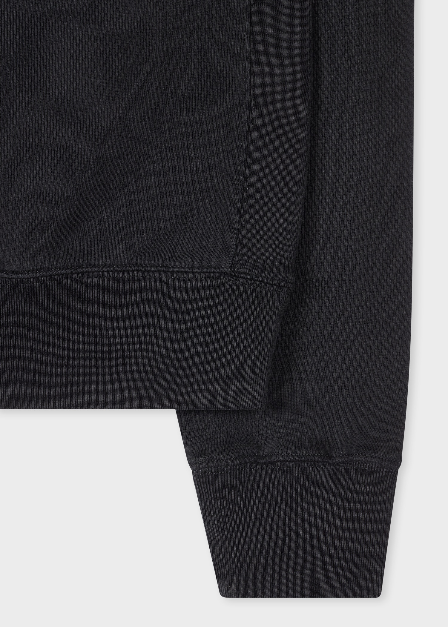 Women's Black Cotton 'Happy' Sweatshirt - 2
