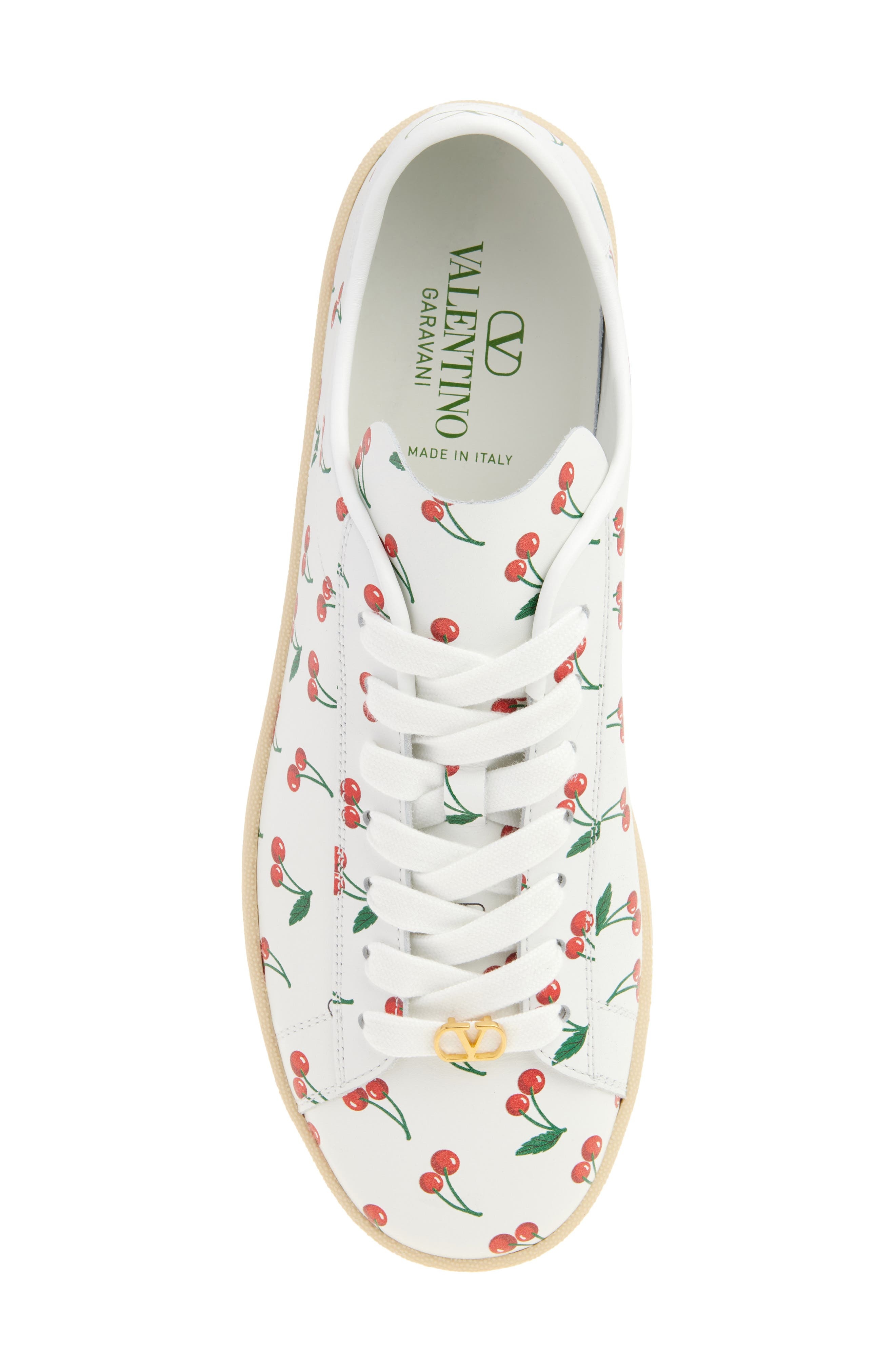 Valentino Garavani Royco Cherry Low Top Sneaker in White Multi at Nordstrom - 5