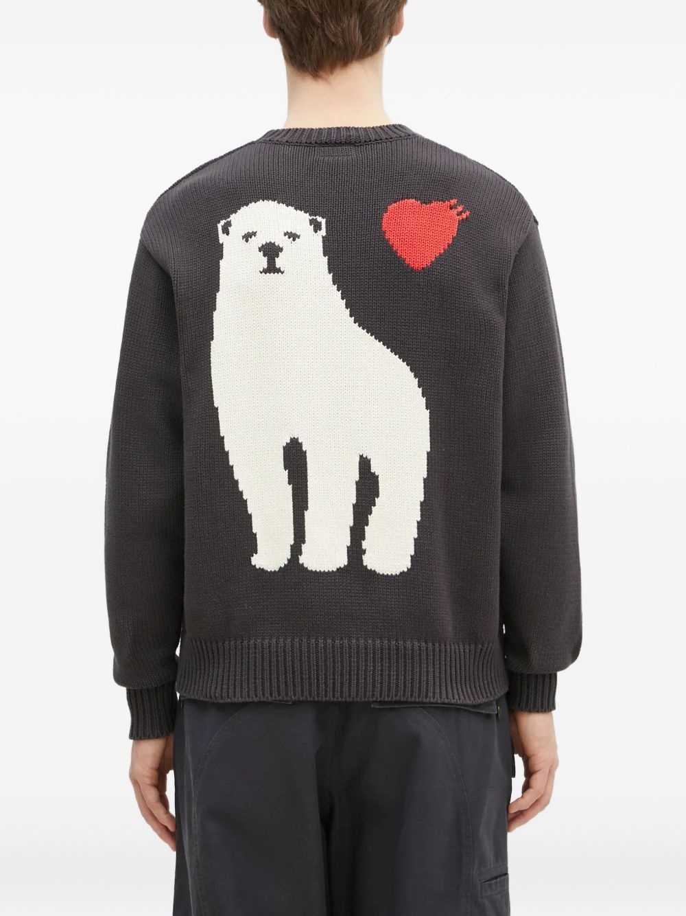 logo-intarsia sweater - 3