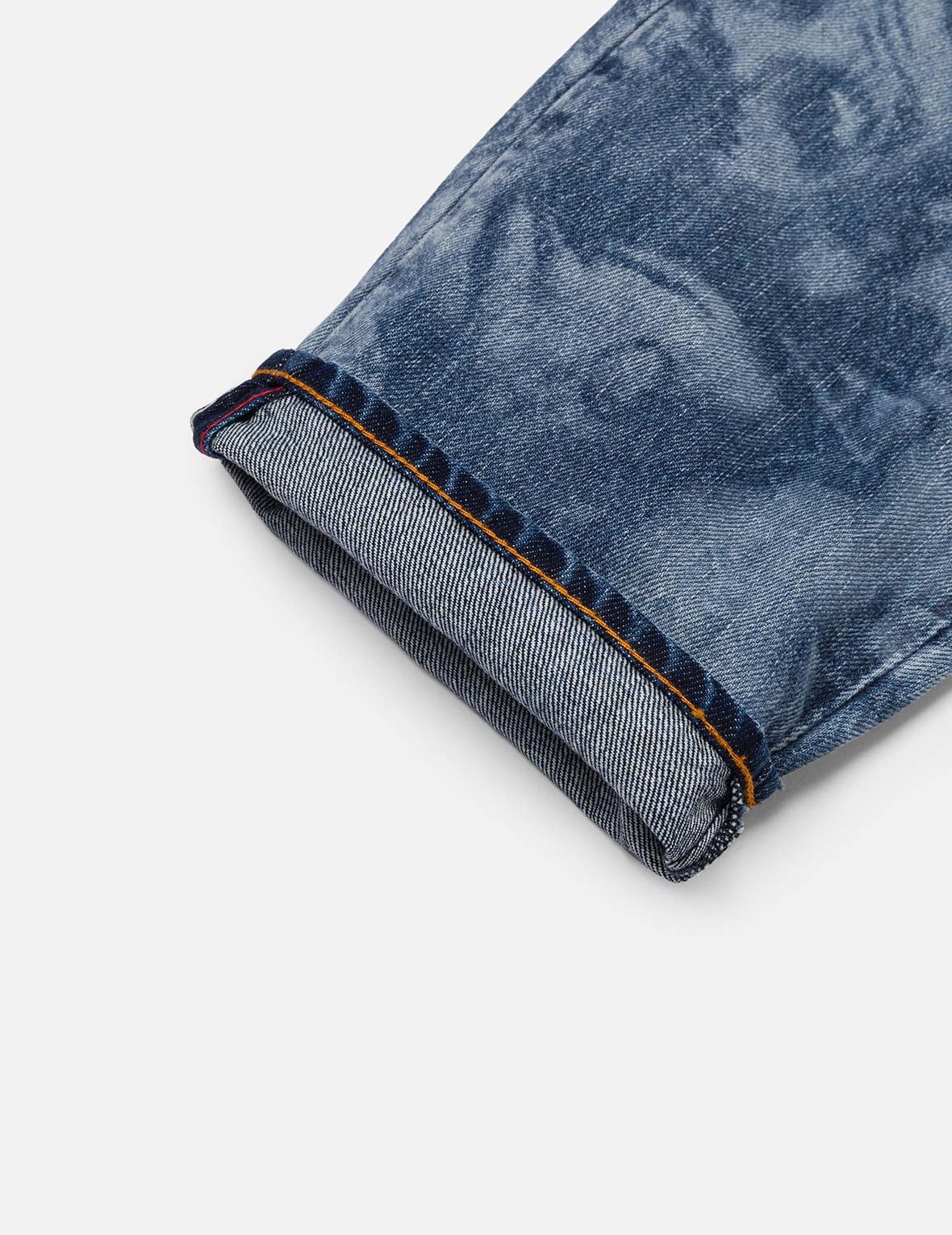 Fisherman Godhead Laser Print Cropped Jeans #2027 - 11