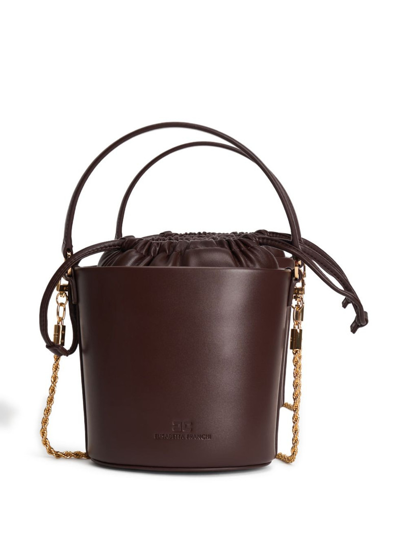 ELISABETTA FRANCHI logo-plaque bucket bag outlook