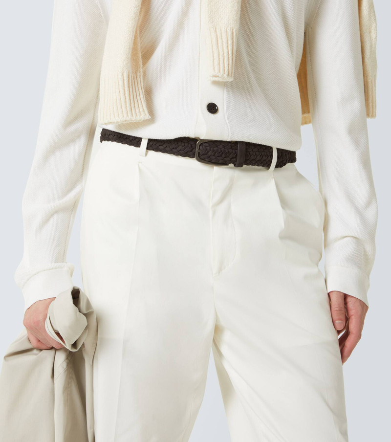 ZEGNA Braided leather belt outlook