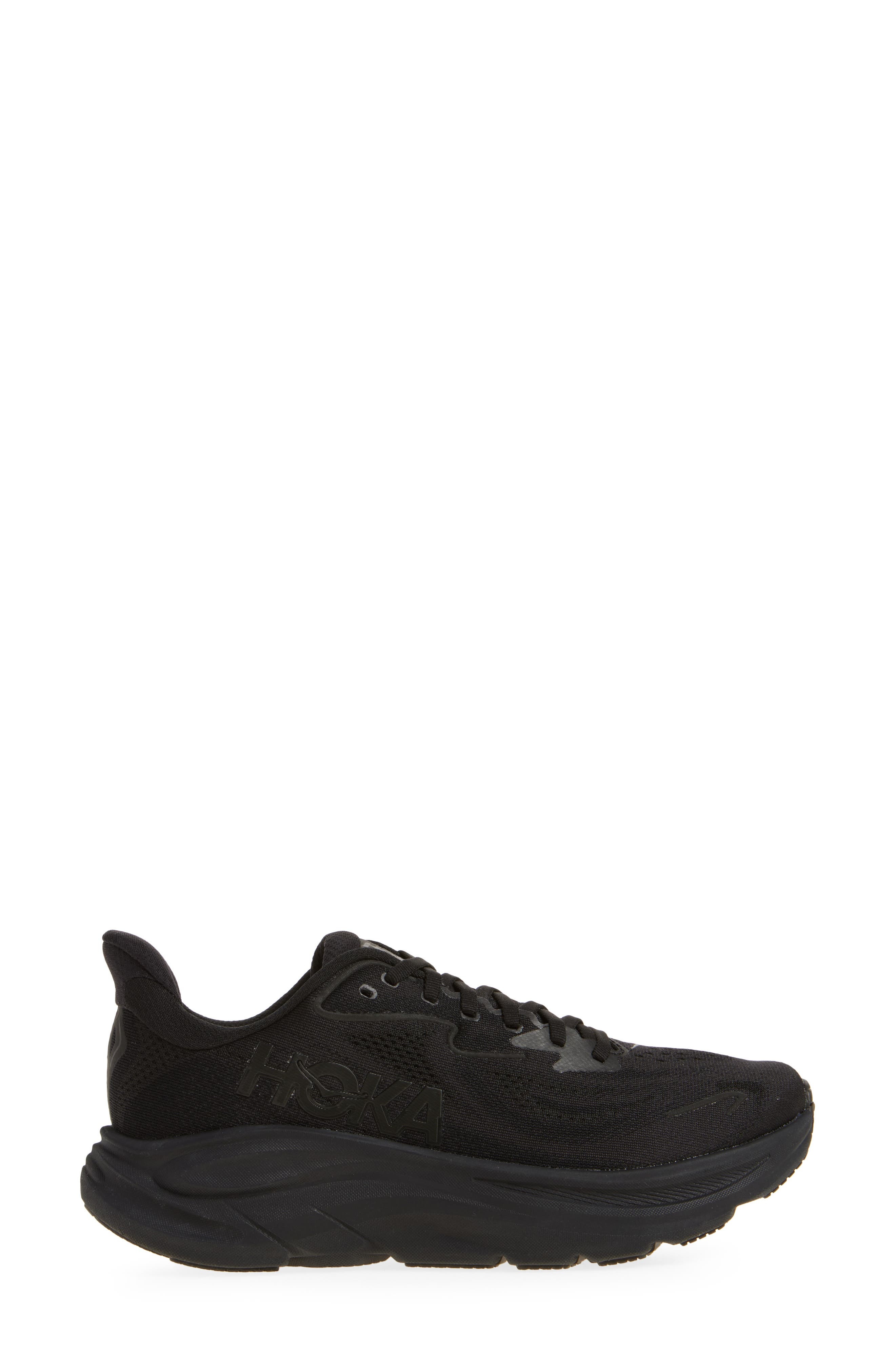 HOKA Clifton 10 Running Shoe in Black /Black at Nordstrom - 3