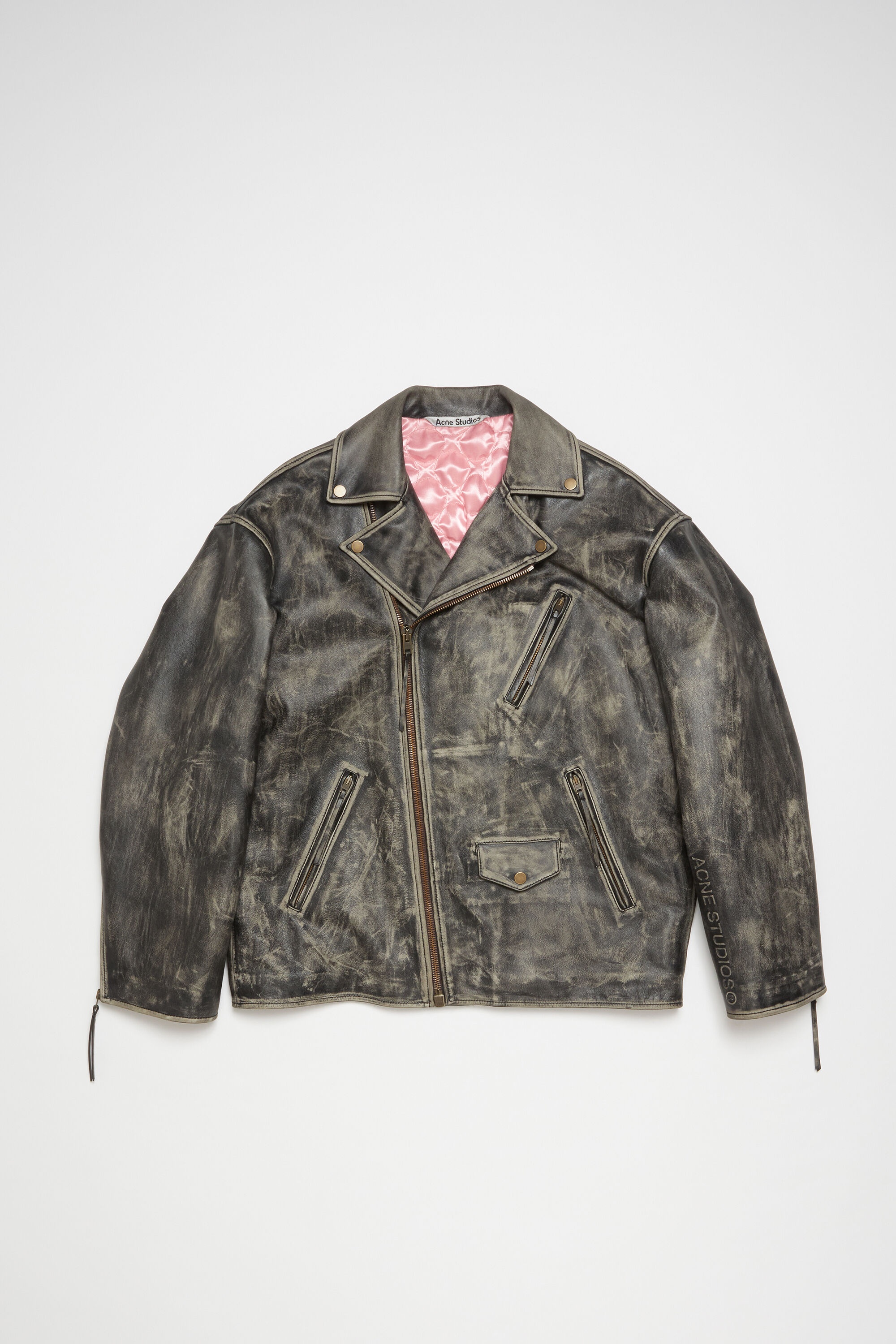 Biker leather jacket - Black - 5