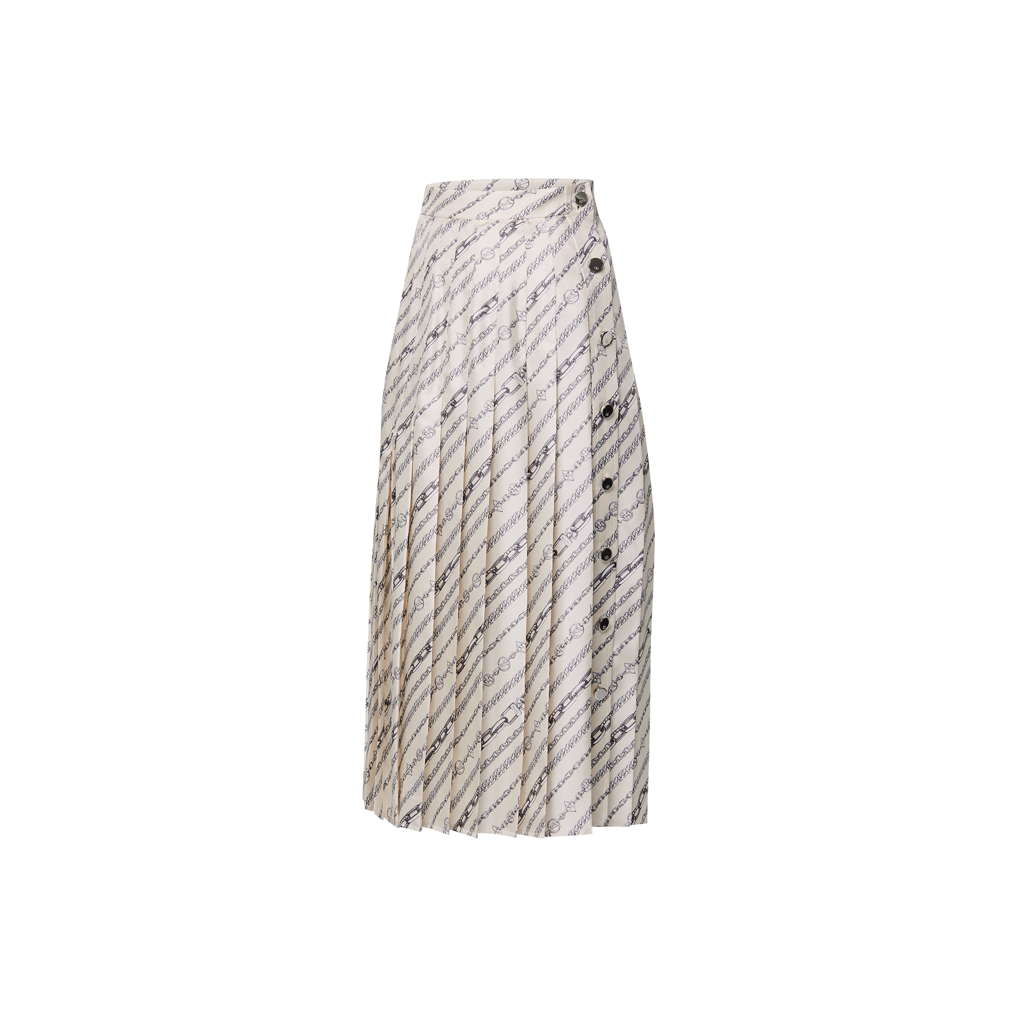 Buttoned Up Pleated Skirt - 2