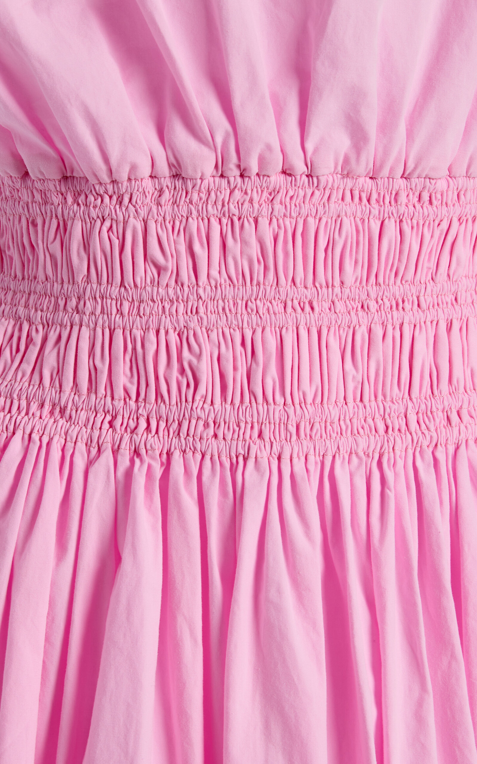 Exclusive Shirred Cotton Midi Dress pink - 5