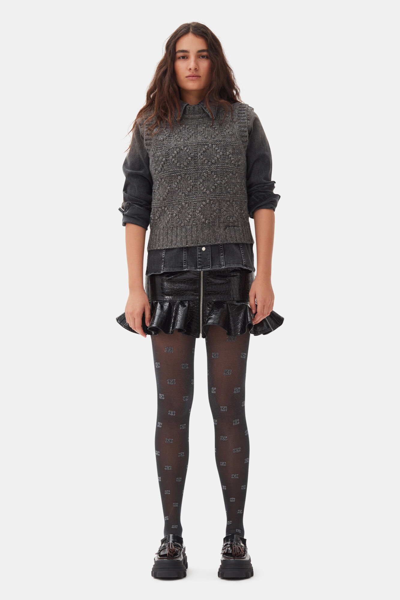 GREY KNIT VEST - 3