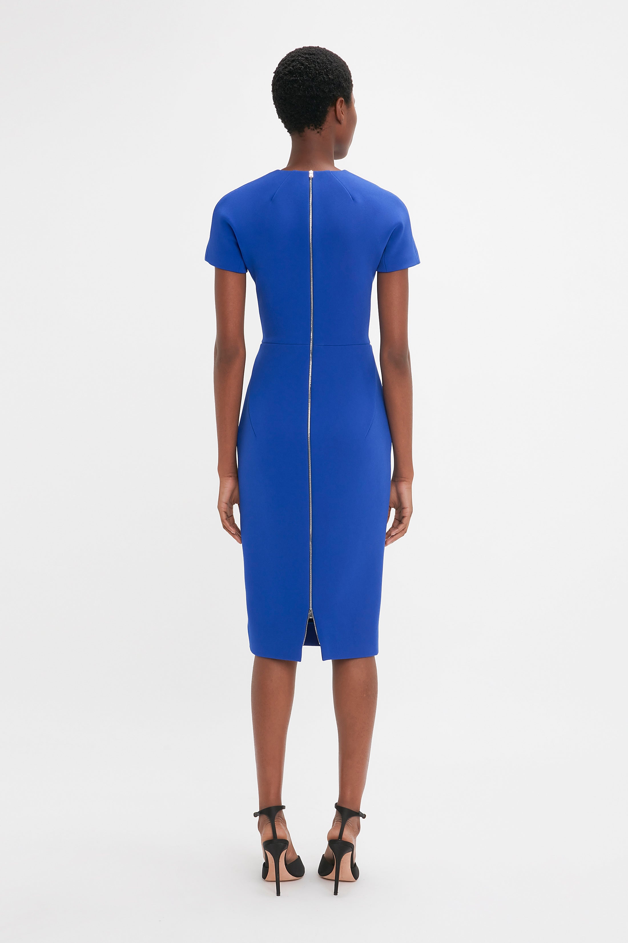 Fitted T-Shirt Dress In Palace Blue - 4