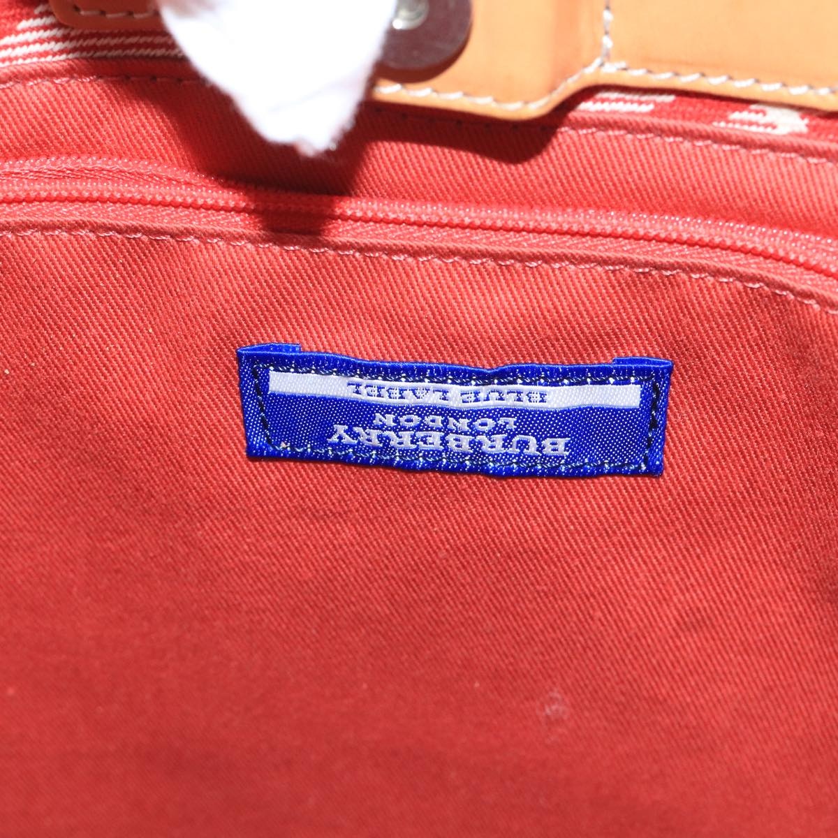 Burberry Blue Label Tote Bag Canvas Red - 14