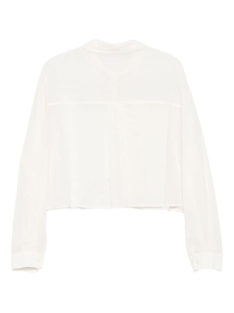AMOMENTO Drawer Pocket Crop Shirts outlook