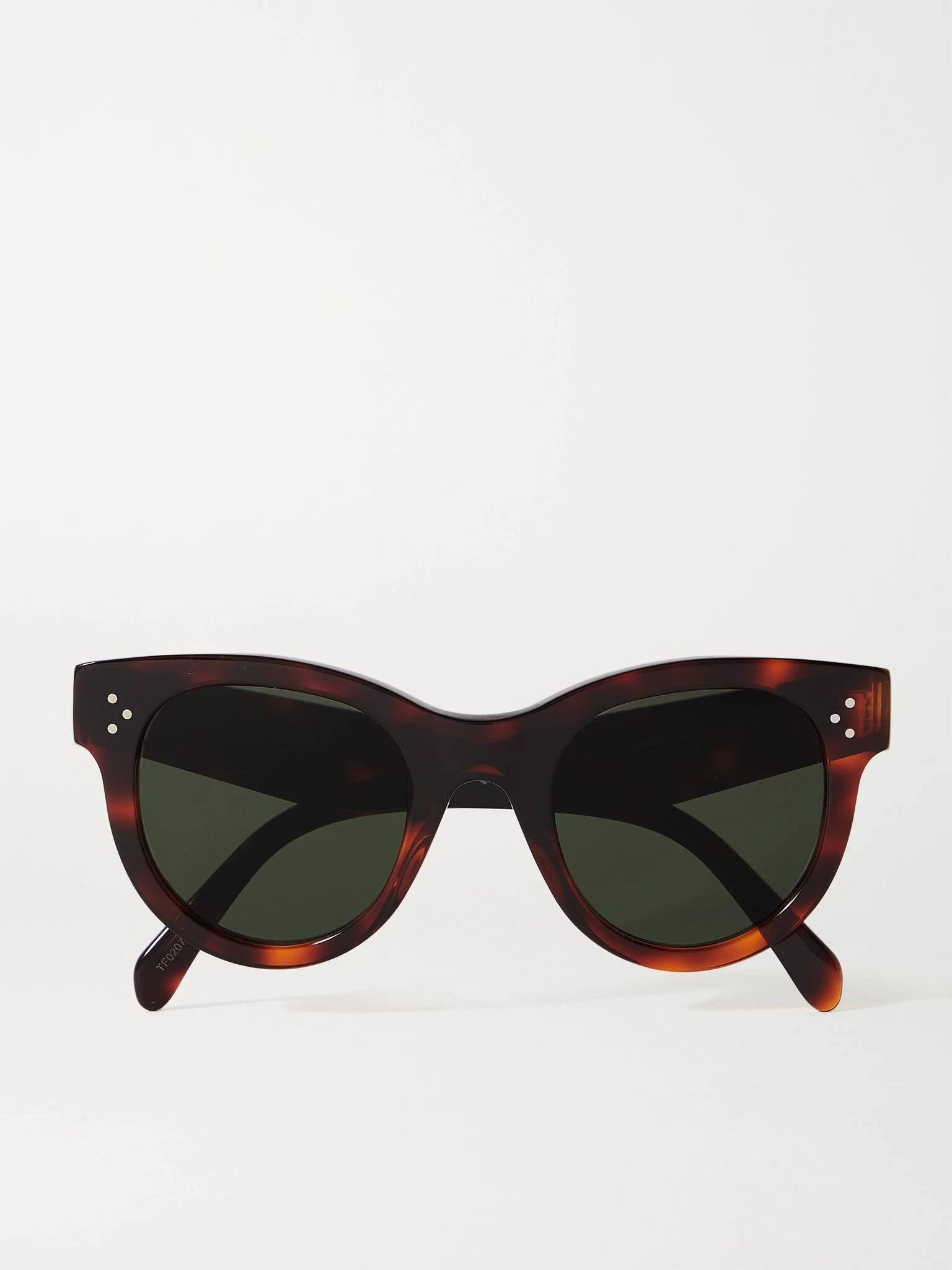Round-frame acetate sunglasses Tortoiseshell - 1