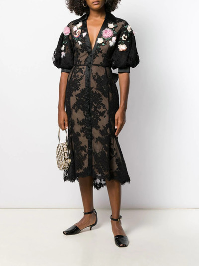 Marchesa floral applique dress outlook