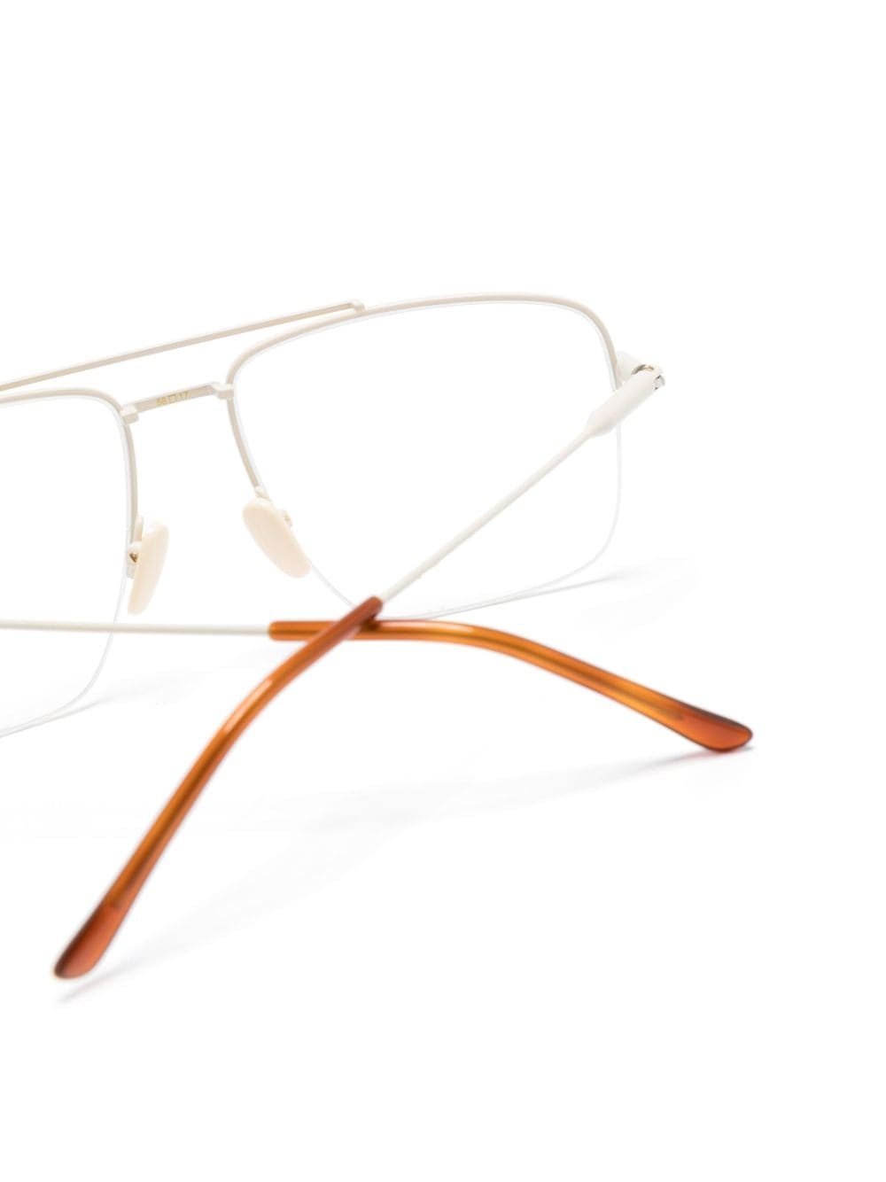 logo-charm square-frame glasses - 3