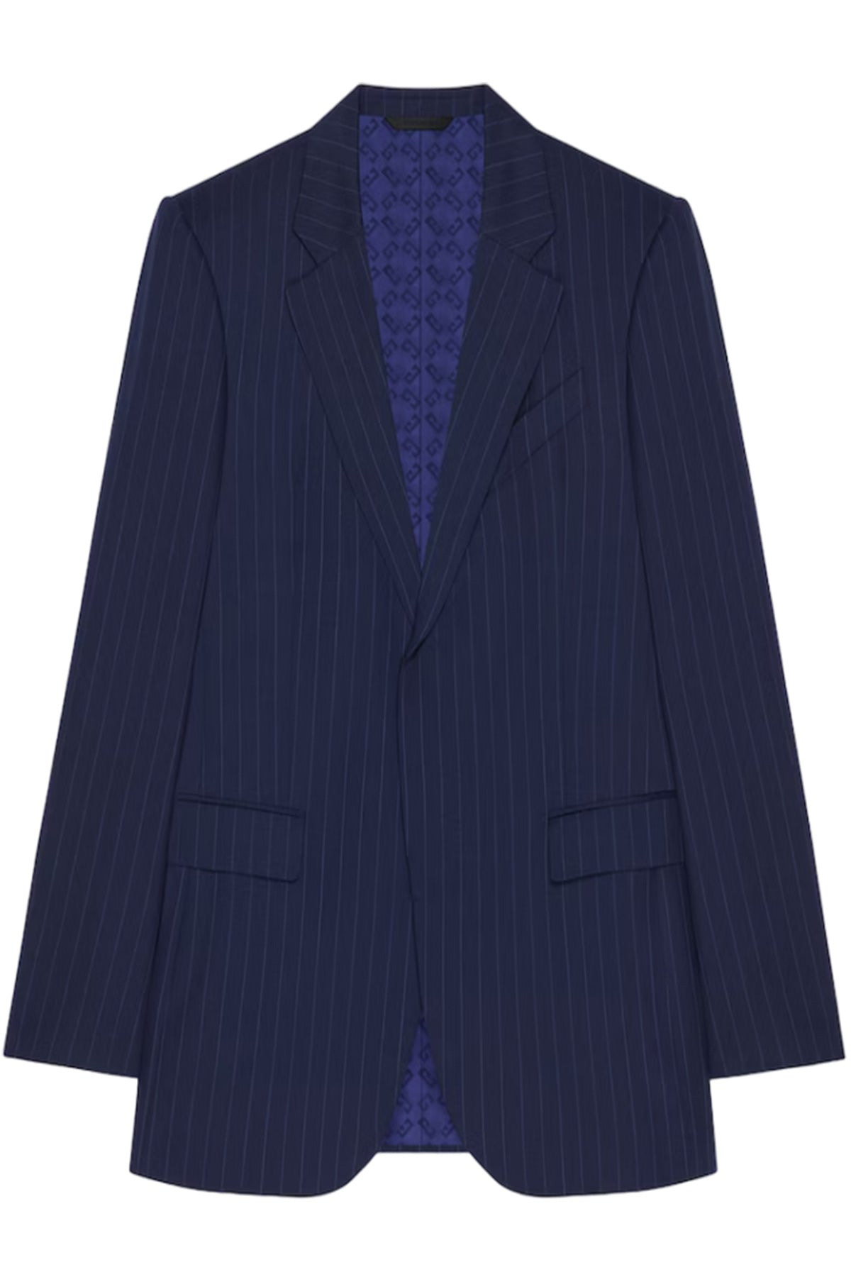 SLIM FIT STRIPED JACKET IN WOOL - 1