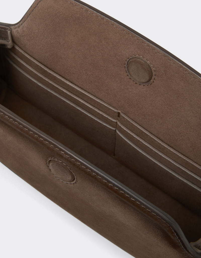 Ferrari Dino wallet in shaded nubuck with shoulder strap 6