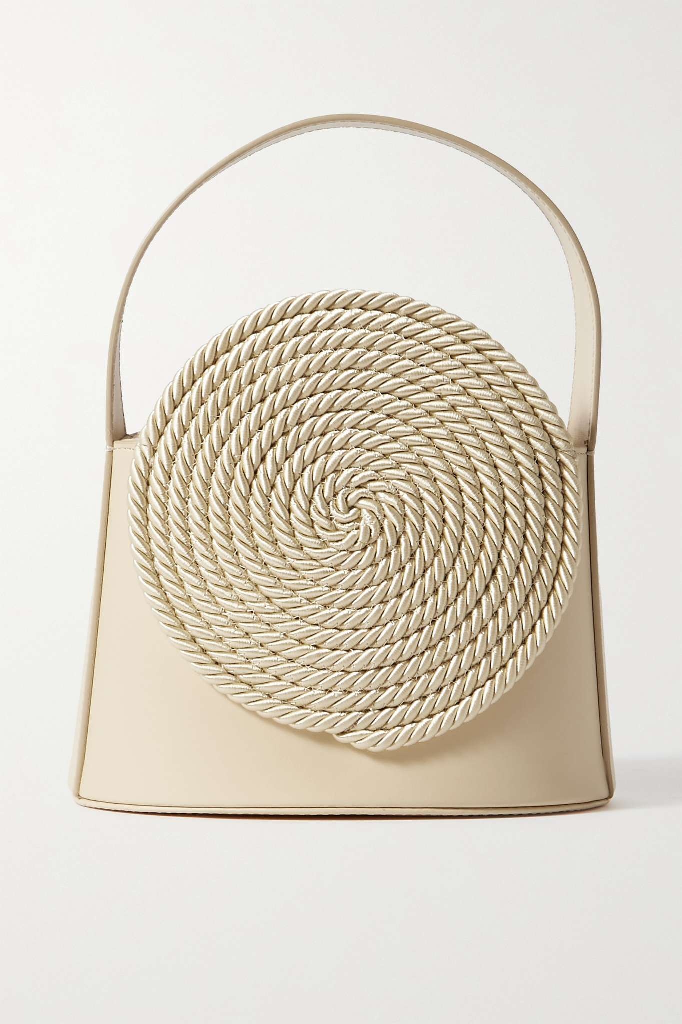 Gunther braided satin and leather bag - 1