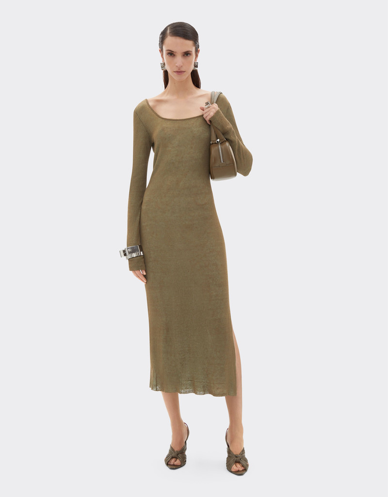 Ferrari Long dress in linen, cashmere, and silk outlook