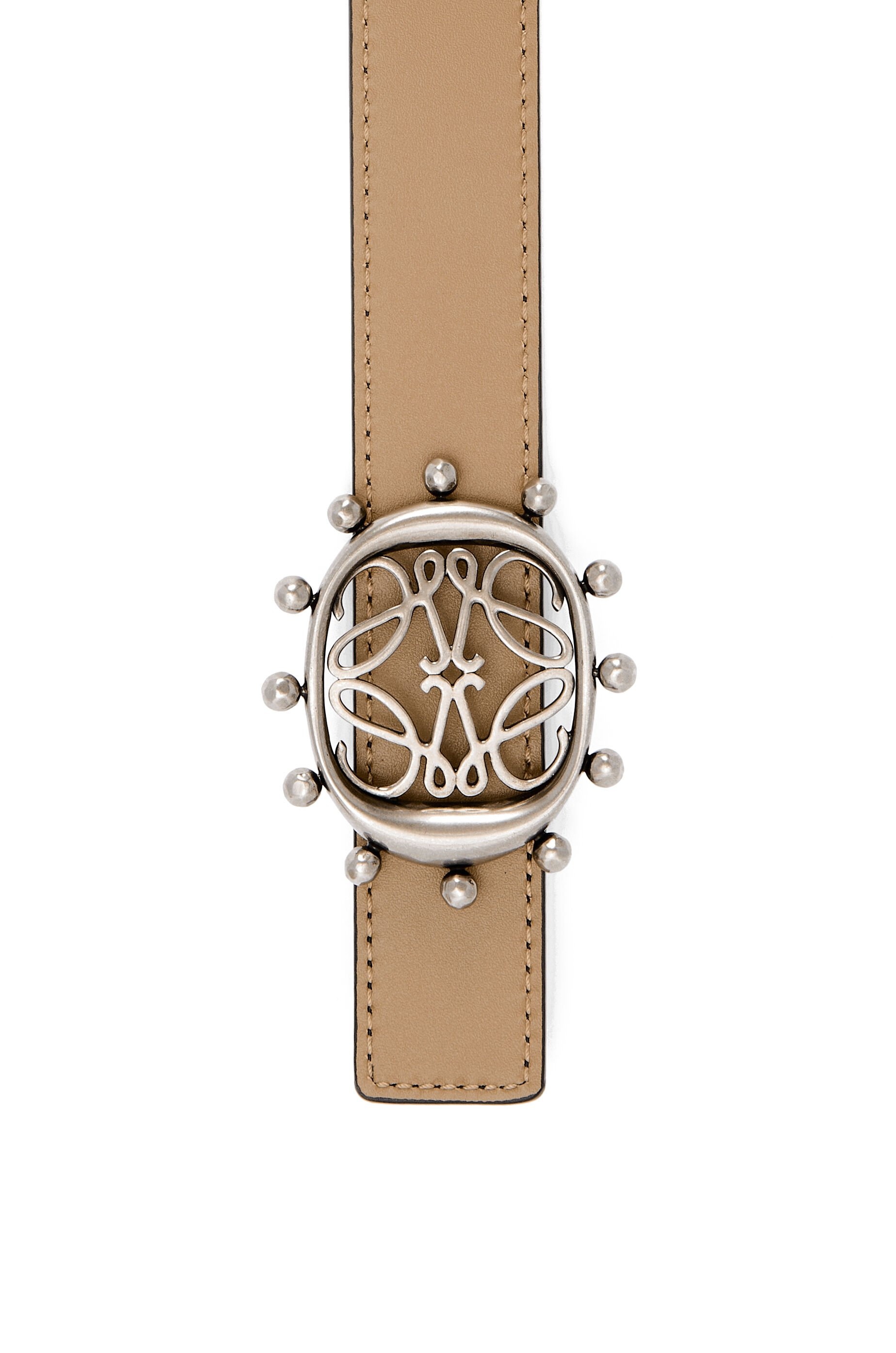 Reversible Anagram Ellipse belt in smooth calfskin - 4