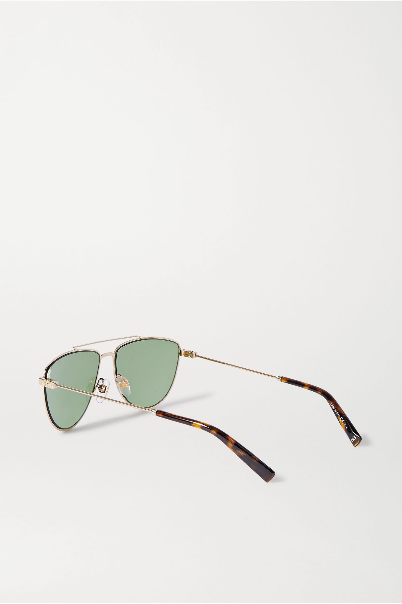 Aviator-style gold-tone and tortoiseshell acetate sunglasses - 3