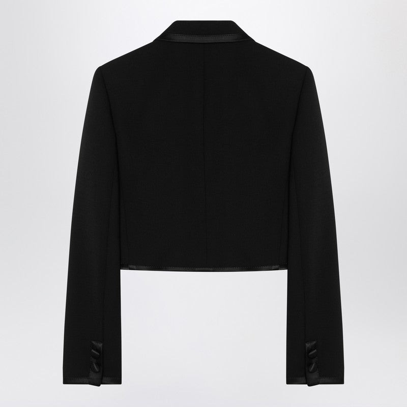 Dolce&Gabbana Cropped Double-Breasted Black Jacket Women - 2