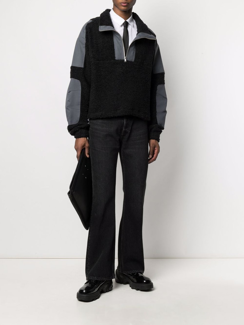 GmbH stand-up collar contrast sweatshirt outlook