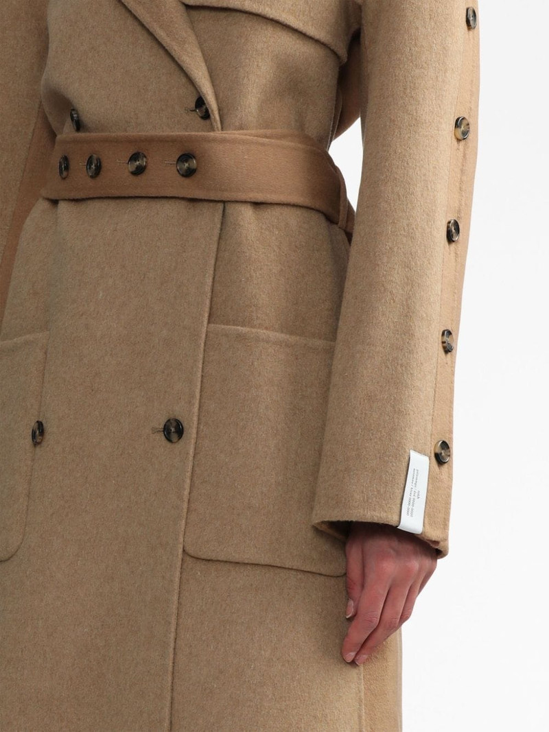 button-detail double-breasted maxi coat 5