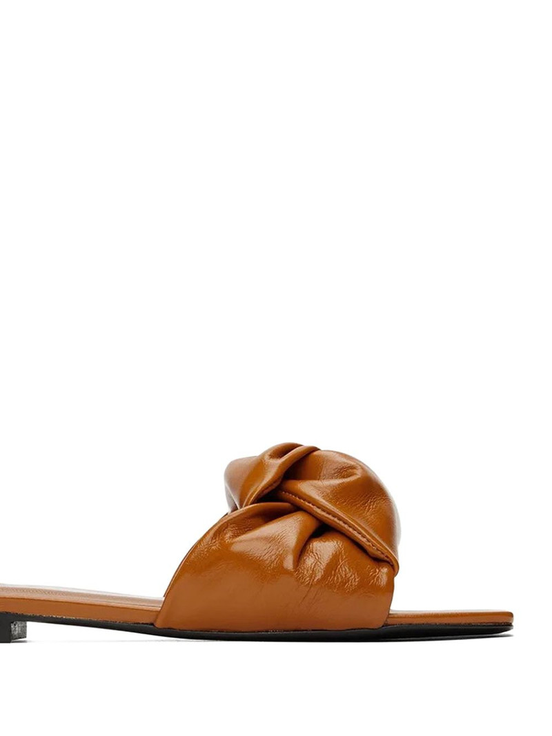 BY FAR Lima knot-detailed slip-on leather sandals outlook