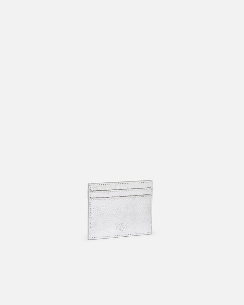 PINKO METALLIC LEATHER CARD HOLDER outlook