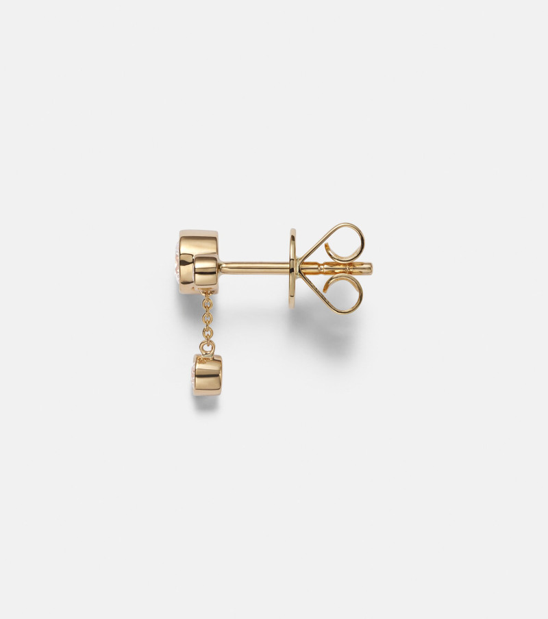 Grande Lou Diamant 18kt gold single earring with diamonds 4