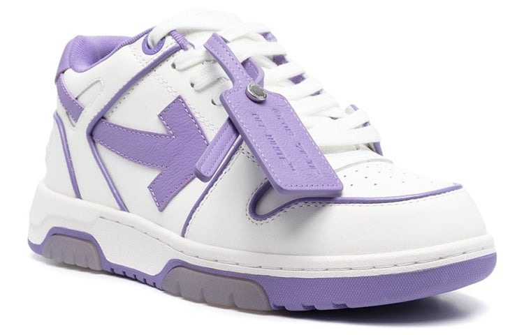 (WMNS) Off-White Out Of Office Low-Top Leather Sneaker 'Purple White' OWIA259S23LEA0070137 - 2