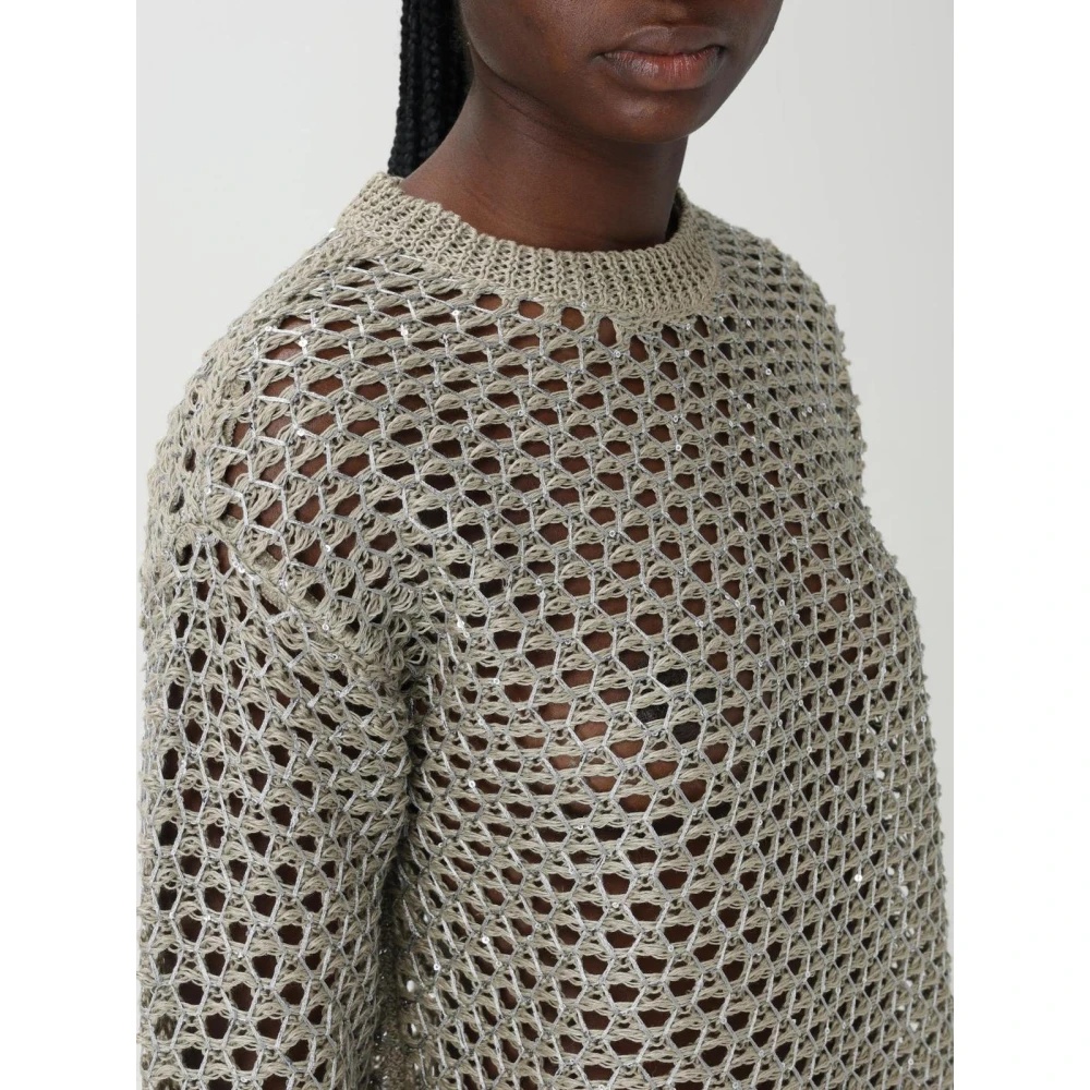 METALLIC DETAIL KNIT SWEATER - 5
