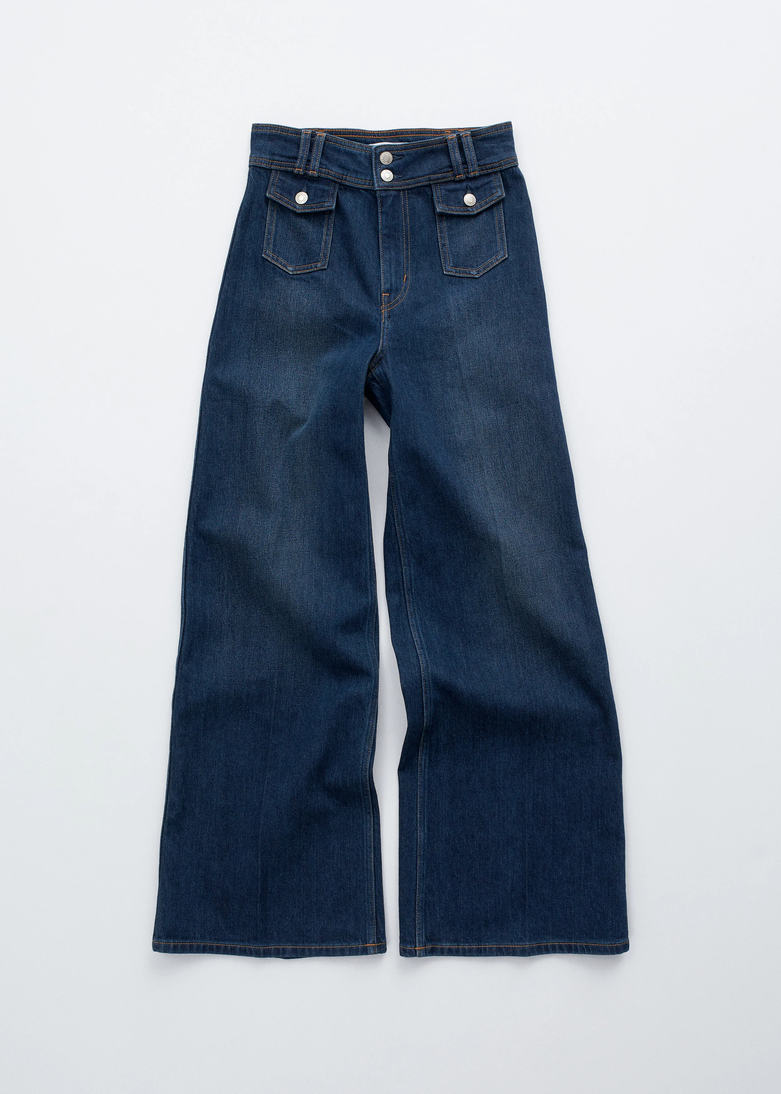 Press-Crease Flared Jeans - 1