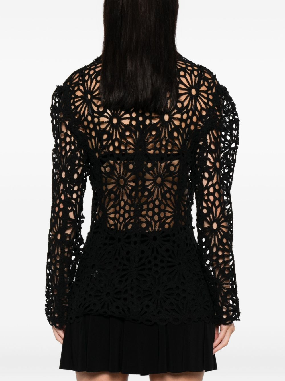 floral-motif single-breasted jacket - 4