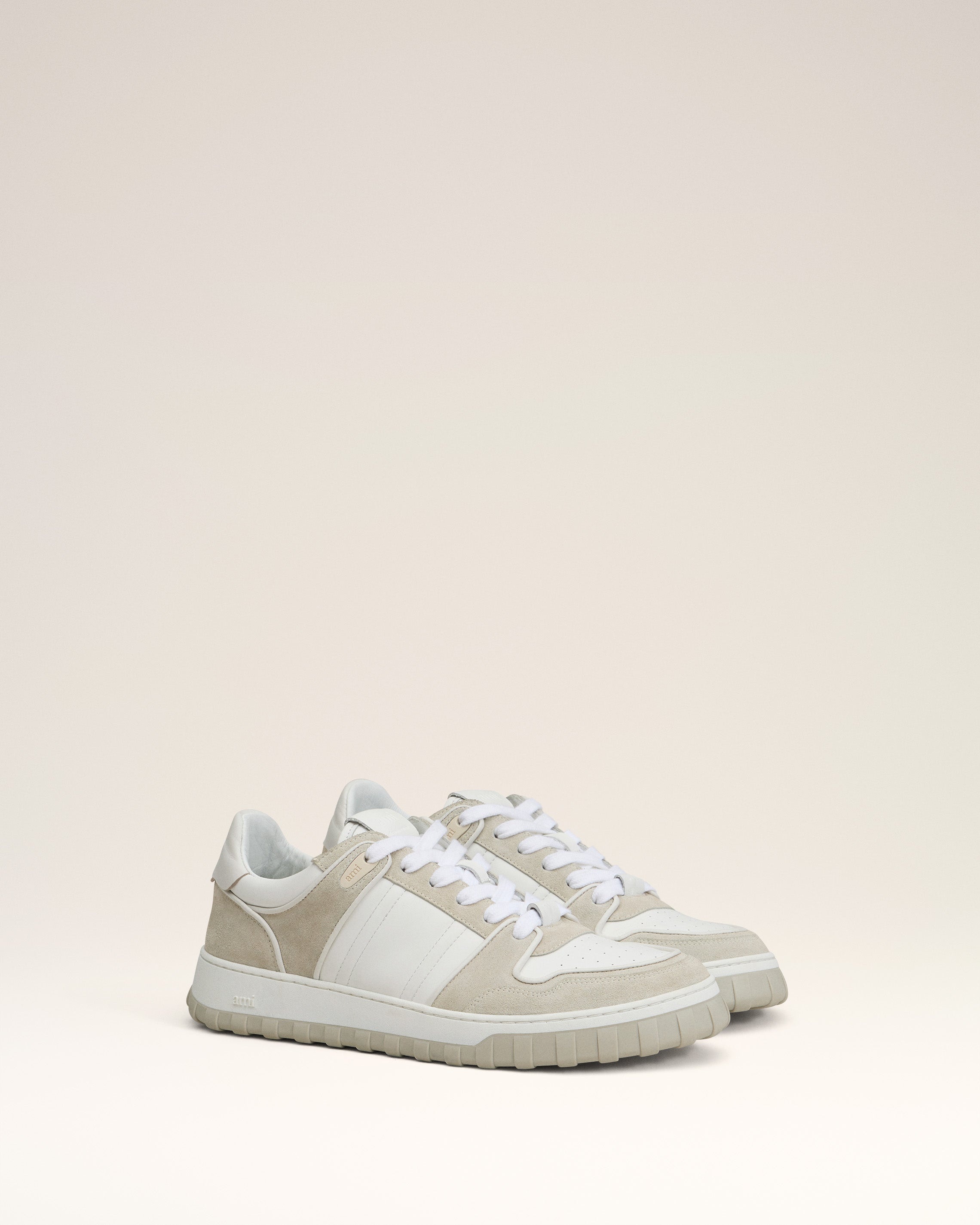 GREY LEATHER LOW TOP WALK SNEAKERS - 3