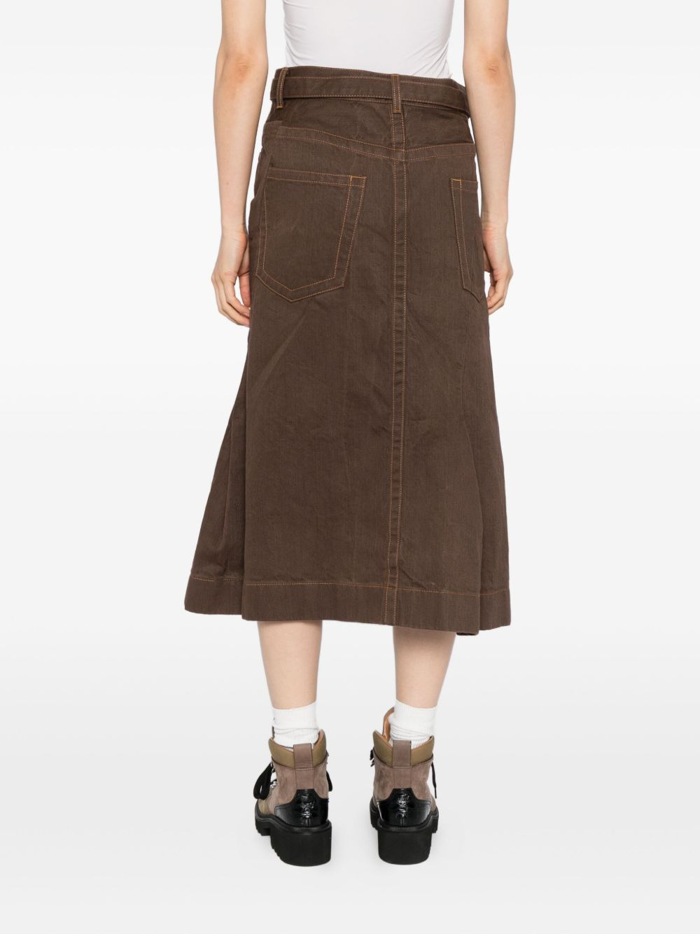 cotton wrap skirt - 4
